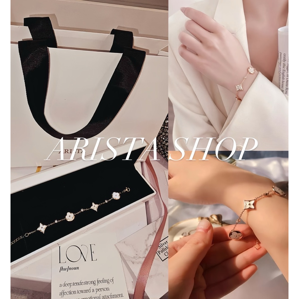 ❌พร้อมส่ง ส่งไว❌สร้อยข้อมือ ARISTA x Flower (สีโรส)