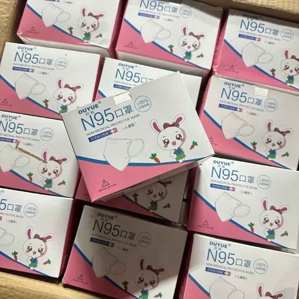 แมสเด็ก N95 ป้องกัน PM2.5 ซีลแยกทุกชิ้น 50 ชิ้น/กล่อง สำหรับเด็ก 4–12 ปี กรอง 95% ใส่สบาย รูปที่ 4