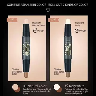 คอนทัวร์ สติ๊ก Contourคอนทัวร์หน้าไฮไลท์เฉดดิ้งแบบหัวไฮไลท์แท่ง รูปทรงปากกาจมูกแท่งเงาสว่างขึ้น-1002