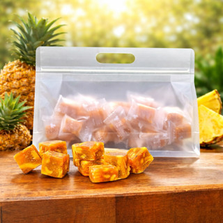 สับปะรดคิวบ์ สับปะรดแบบชิ้นพอดีคำ สับปะรดอบแห้ง ชิ้นพอดีคำ อ…