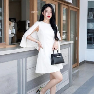 TT5987 เดรสแขนผ่า split sleeve dress