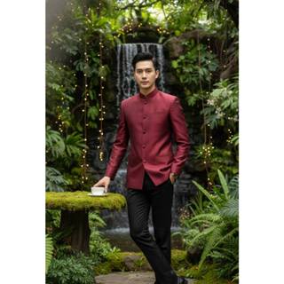 เสื้อผู้ชายไหมสี่เส้นคอจีนแขนยาว (M17/M19)