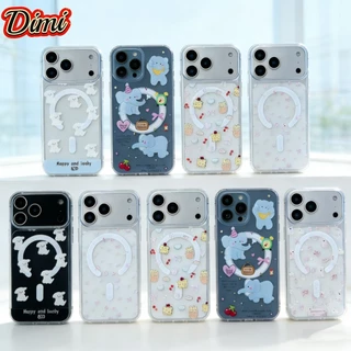 เคสใสชาร์จได้ เคสใสลายการ์ตูน for iPhone 11 12 13 14 15 16 17 pro max 17promax 16promax 15promax 16plus 15plus 14plus