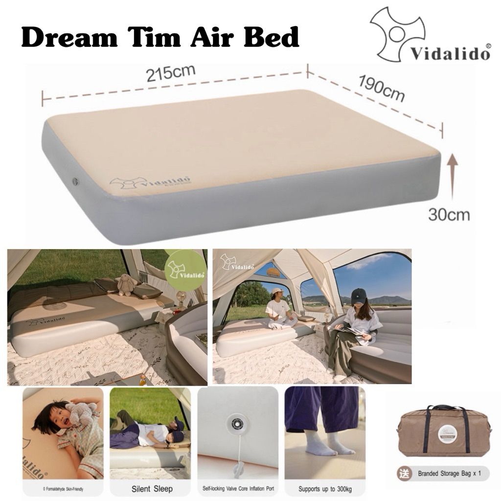 Vidalido Air Bed Dream Tim New 2026‼️ ที่นอนเป่าลม หนา  20 , 30cm น้ำหนักเบา นอนดีมากๆ พร้อมกระเป๋า