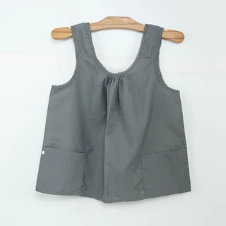 เสื้อคอกระเช้าสีล้วน ผ้าโทเรผสม ใส่สบายเย็น Made in Thailand สินค้าจาก กาฬสินธ์