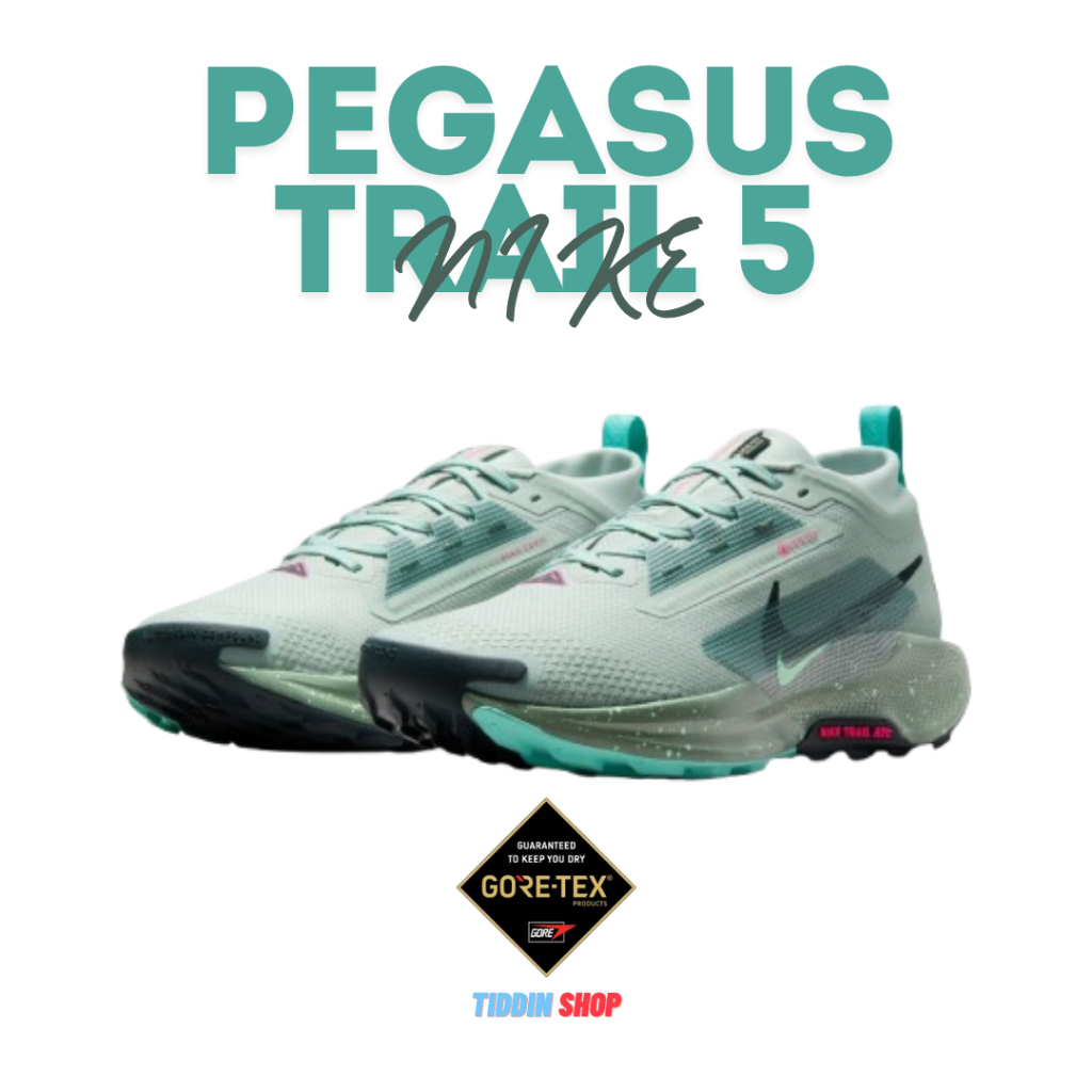 รองเท้าวิ่งกันน้ำ Nike Pegasus Trail 5 GORE-TEX 'CLAY GREEN' [ของแท้ ป้ายไทย][รหัส FQ0908 013 ]