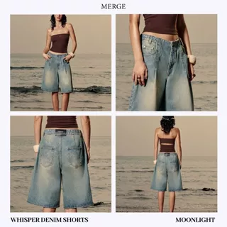 Merge Official - Whisper Denim Shorts (พร้อมส่ง)