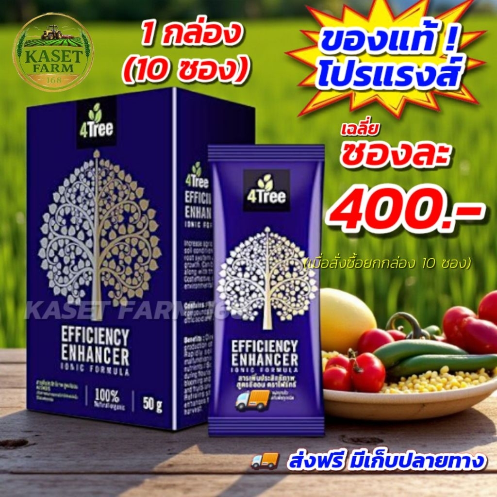 4Tree โฟร์ทรี เร่งการเจริญเติบโตพืช Amino Black อะมิโนแบล็ค Amino Gold [ยกกล่อง]