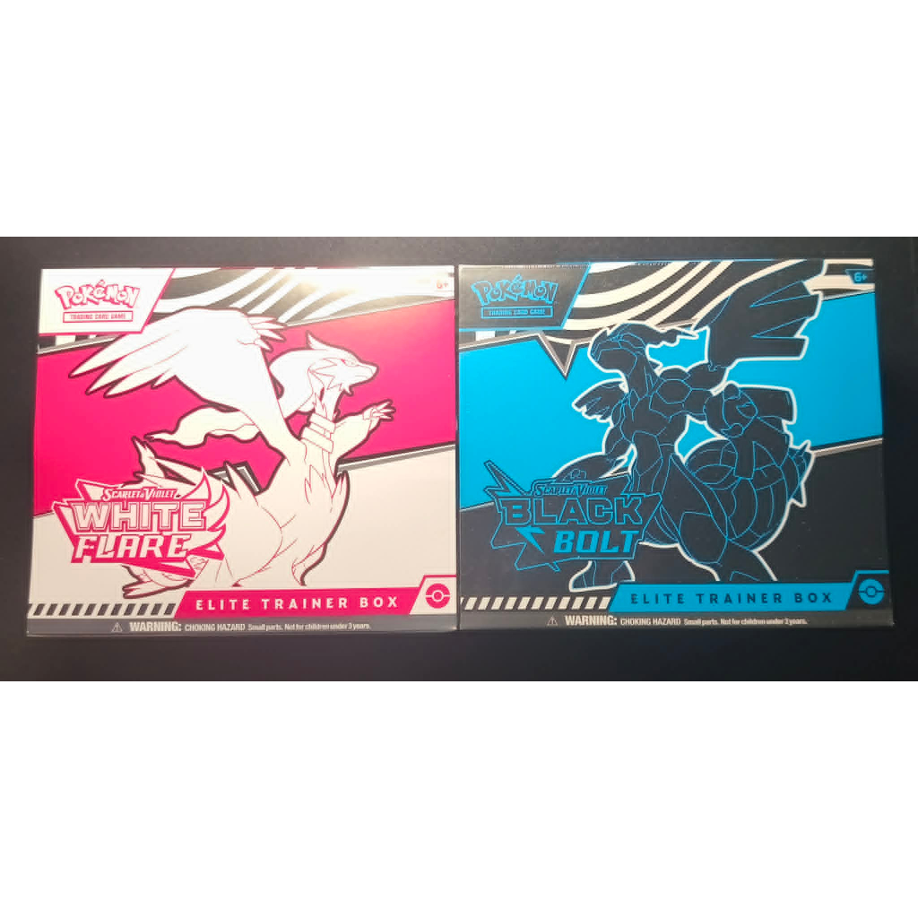 Black Bolt & White Flare ETB Scarlet Violet Pokemon English