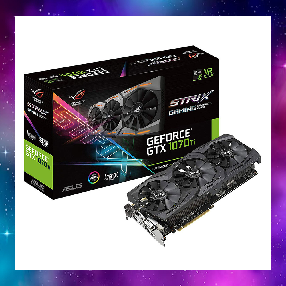 VGA (การ์ดแสดงผล) ASUS ROG STRIX GTX1070TI 1070Ti 8GB GAMING ไม่มีไฟ ใช้งานปกติ