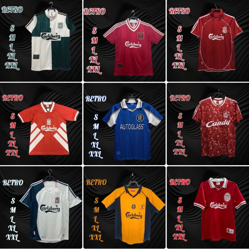 Retroเสื้อกีฬาฟุตบอลย้อนยุคลากลายฤดูกาลผ้าดีใส่สบาย