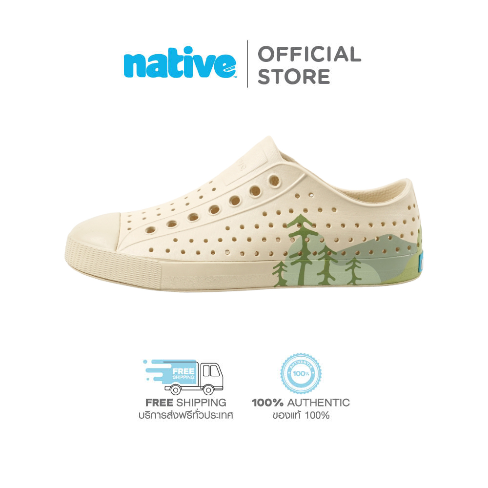 Native รองเท้ากันน้ำผู้ใหญ่ EVA รุ่น Jefferson Wanderfoam Block Bone White/ Bone White/ Sage Mountain Block – โปรปัง