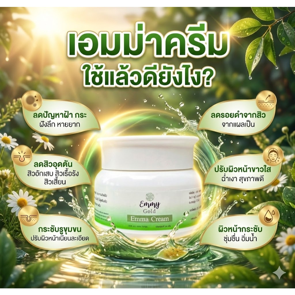 เอมม่าครีม ลดสิวฝ้ากระจุดด่างดำ By.หมอเเพนเค้ก ( ร้านจริง ) ของเเท้ 100%