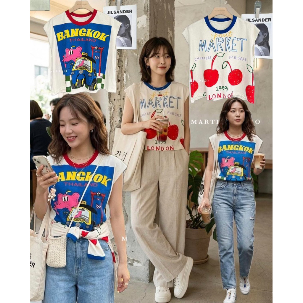 เสื้อแขนกุด ดีเทลขอบแขนเปือย