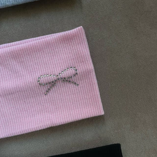 [พร้อมส่ง] Headbrand รุ่น Blinky Bow ผ้าคาดผม ดีเทลรูปโบว์เพรช