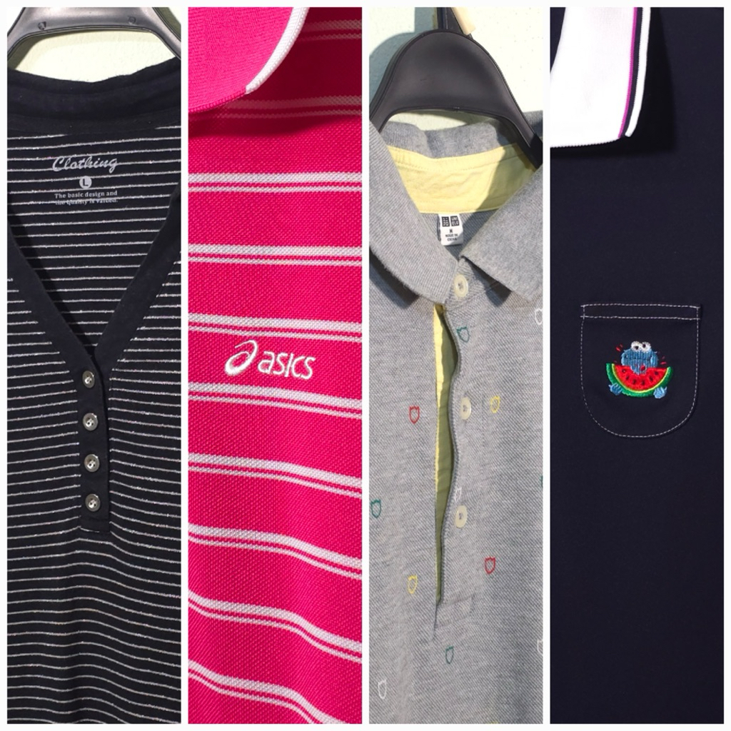 เสื้อโปโลแขนสั้น เสื้อคอปกแขนสั้น เสื้อโปโลUniqlo เสื้อโปโลAsics etc. มือสอง