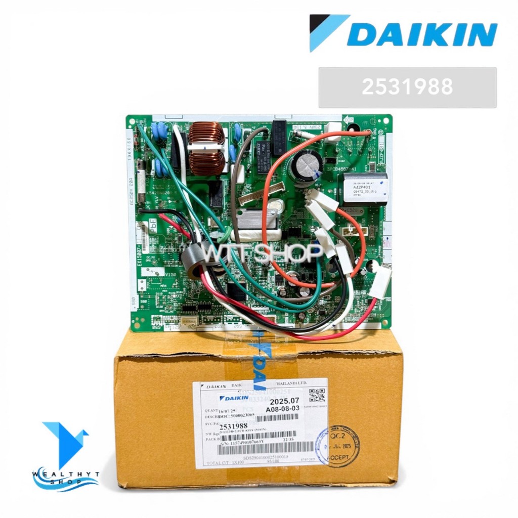 2531988 แผงวงจรแอร์ Daikin แผงบอร์ดแอร์ไดกิ้น แผงบอร์ดคอยล์ร้อน แอร์ไดกิ้น รุ่น RKC12QV2S, RKC12RV2S