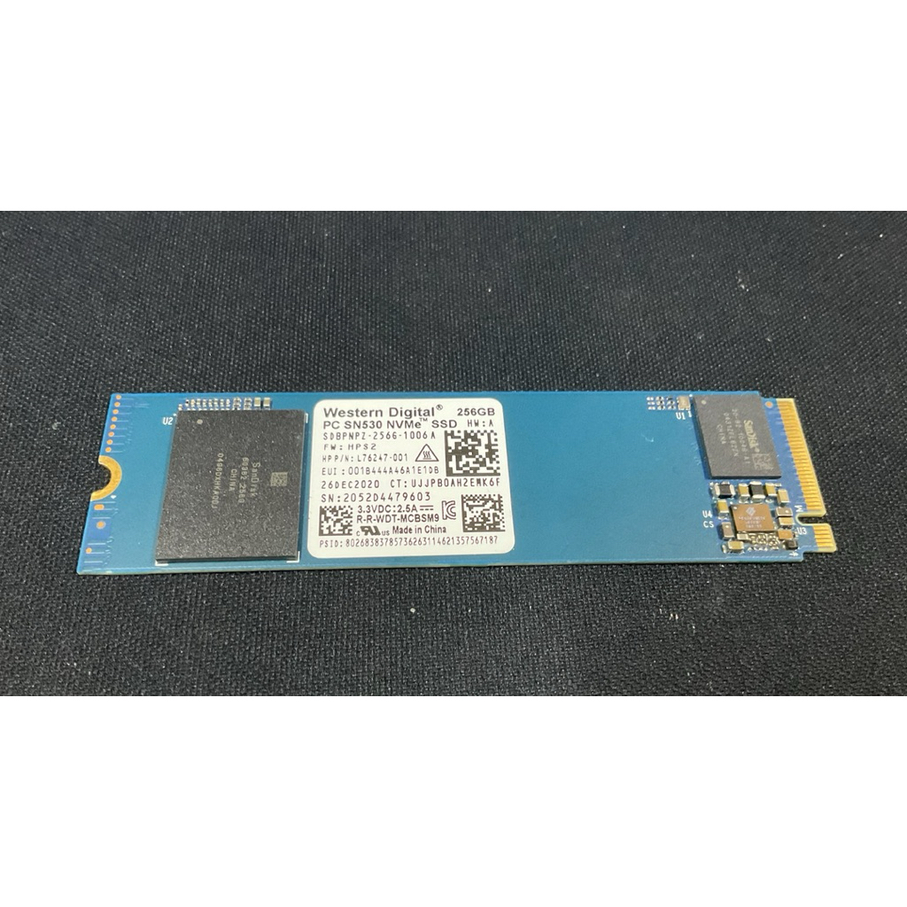 Western Digital 256GB SSD NVMe 2280