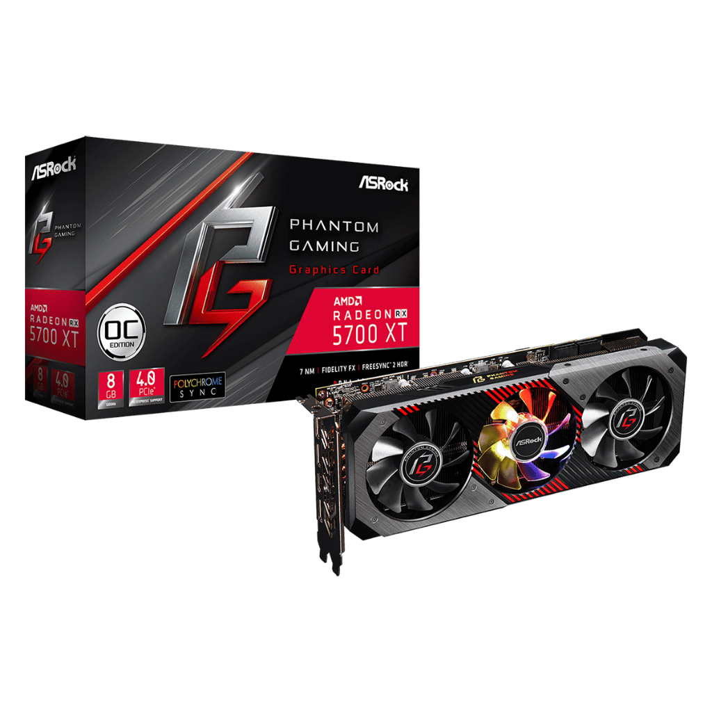 การ์ดจอ sapphire pulse RX 5700 XT +BE  ASROCK phanthom Rx 5700XT มือสอง