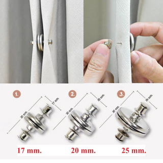 Kacee กระดุมแม่เหล็ก กระดุมติดม่าน Curtain Clip (หน่วย:คู่–2ชิ้นประกบกัน)