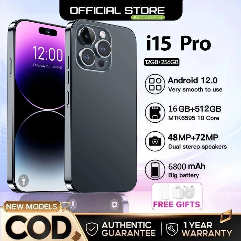 ของแท้ 15Pro สมาร์ทโฟน 6.7นิ้ว 5G เต็มจอ 16GB+1024GB รองรับ2ซิม Smartphone มือถือราคาถูก Mobile โทรศ