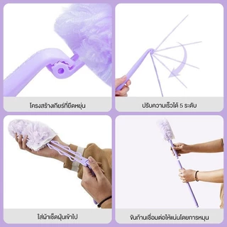 ที่ปัดฝุ่น ไม้ปัดฝุ่นไฟฟ้าสถิต แบบพับได้ แบบพกพาไม่เป็นขุย การดูดซับด้วยไฟฟ้าสถิต หัวแปรงปัด คุณภาพส ไม้ปัดฝุ่นไมโคร