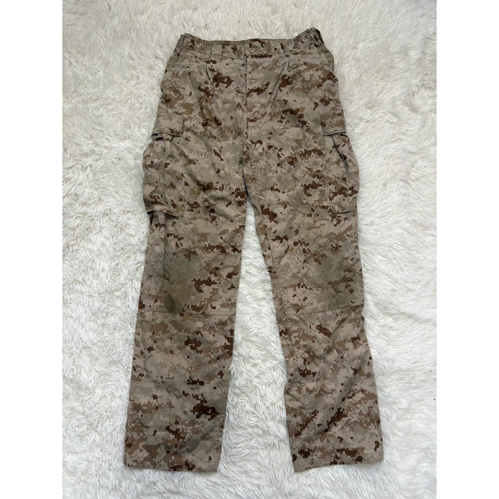กางเกงทหารขายาว USA USMC Medium Regular รอบเอว32”ยาว43”จากเป้ามาขา31”ปลายขา9” มือสองของแท้ ตามภาพ