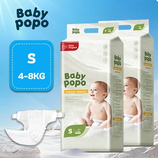 [ซื้อ 1 แถม 1] BABYPOPO 50ชิ้น ผ้าอ้อมเด็ก กางเกง กางเกง นุ่ม บางเบา แบบเทป BABY DIAPER PANTS M/L/XL/XXL