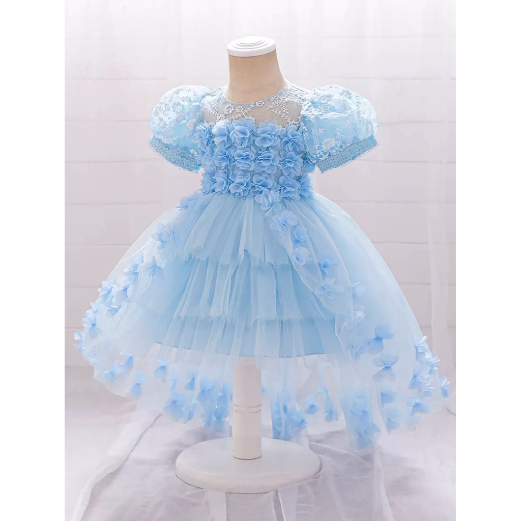 [พร้อมส่งจากไทย] ชุดราตรีเด็กหน้าสั้นหลังยาว Cutelook งานพรีเมียม ฟูฟ่องดุจเจ้าหญิง