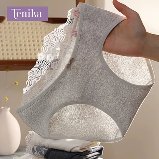 TENIKA กางเกงในผู้หญิง กางเกงชั้นในสตรีเอวต่ำ ฝ้าย Low-rise Lace Panties