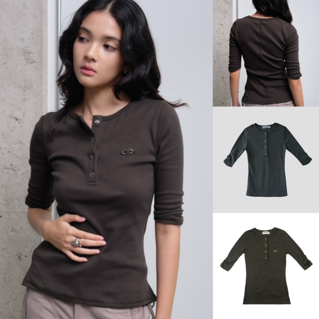 Garcon.dept | Garcon Loogo dept short grey shirt | เสื้อยืดเบบี้ทีแขนยาว