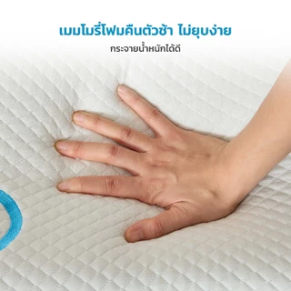 หมอนเมมโมรี่โฟมเพื่อสุขภาพ MLILY หมอนรองคอทรงคลื่น 50x30x10/7 ซม. นุ่มแน่น คืนตัวช้า ไม่ยุบง่าย นอนหงาย นอนตะแคง