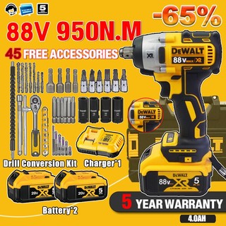 【รับประกัน 5 ปี】Original DCF887 บล็อกไร้สาย 88V 39PCS ประแจไฟฟ้า 950N.M แรงบิดสูง ประแจไฟฟ้าไร้สาย ประแจไฟฟ้าไร้แปรงถ่าน