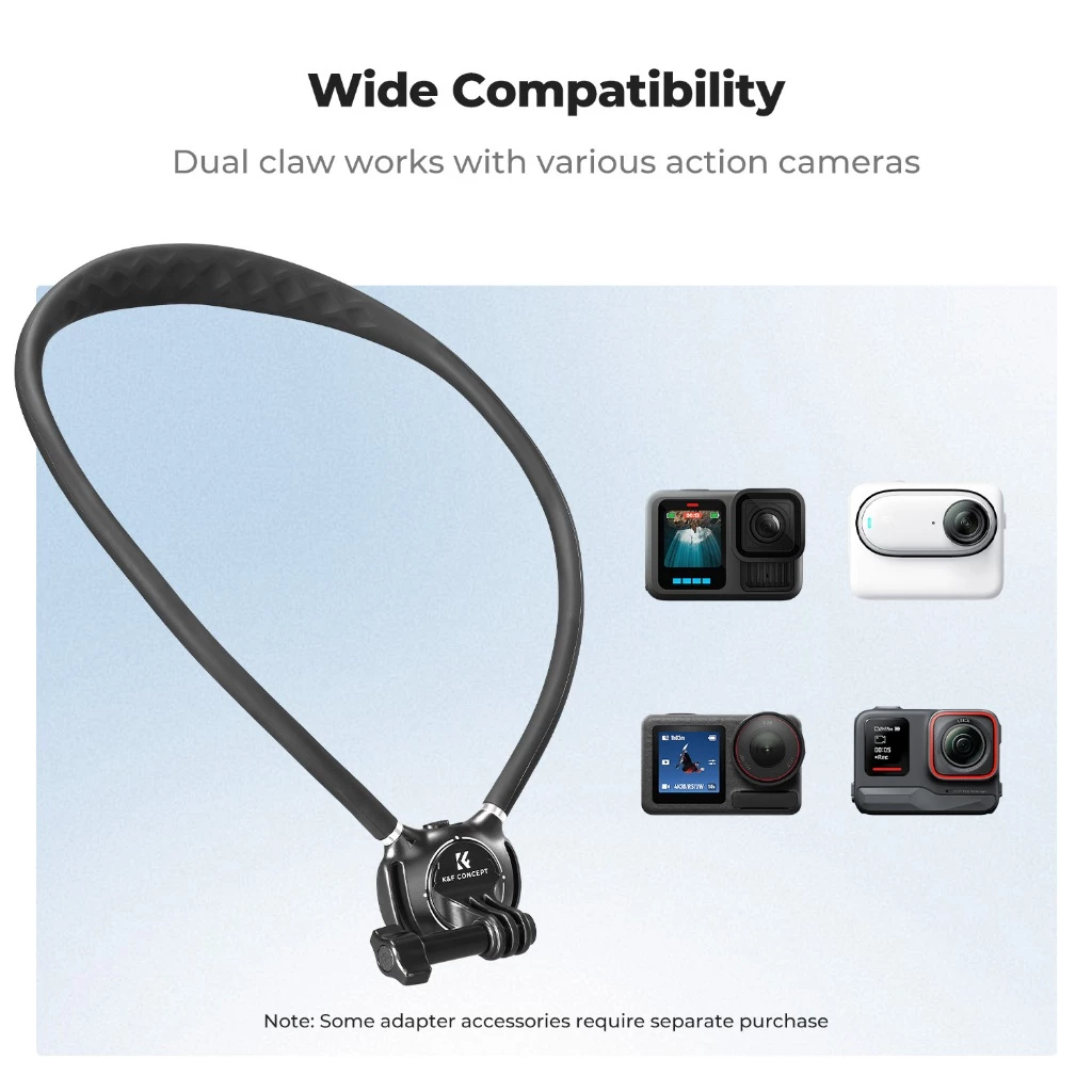 K&F CONCEPT Neck Mount สายคล้องคอ สำหรับถ่ายภาพ POV สำหรับGOPRO/DJI Action 6/5Pro/4/ Insta360 thumbnail 8