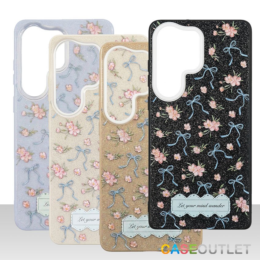 เคส Samsung S26 Ultra S26ultra S26 plus S26+ กันกระแทก กากเพชร ลายดอกไม้