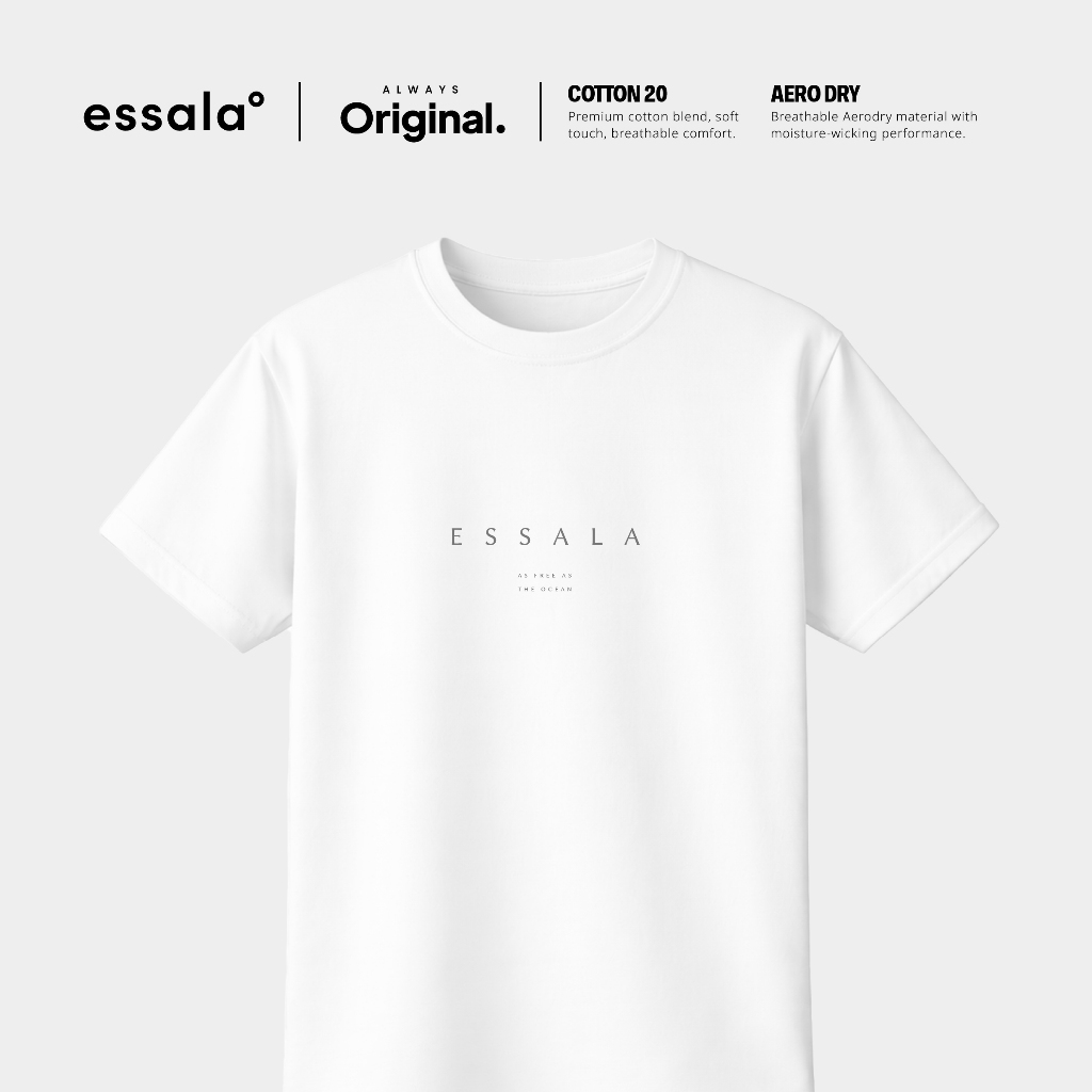 Essala Original COL. เสื้อกีฬา นุ่ม ระบายอากาศดี ไม่ติดตัว ผ้าไมโคร Aero Dry l Always Original