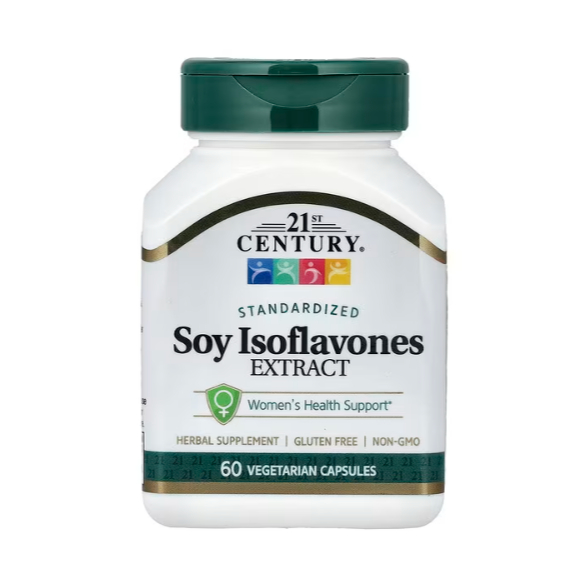 ไอโซฟลาโวน สารสกัดถั่วเหลือง 60แคปซูล 21st Century, Soy Isoflavones Extract