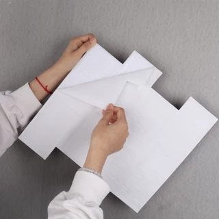 สติกเกอร์วอลเปเปอร์ลายอิฐ PVC 3D Wallpapper แผ่นใหญ่ 30x30cm มีกาวในตัว กันน้ำ ติดผนังคอนกรีต ตกแต่งผนัง