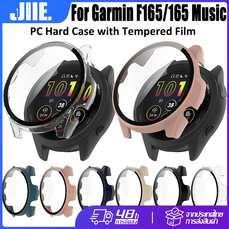 สําหรับ Garmin Forerunner 165/165 Music กระจกนิรภัยเคส🔥Garmin F165 กรณีป้องกันรอยขีดข่วน🔥Garmin F165