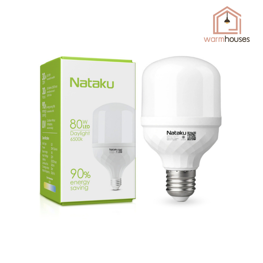 หลอดไฟ หลอดไฟLED สีขาว ขั่ว E27 30w 40w 60w 80w ประหยัดไฟ
