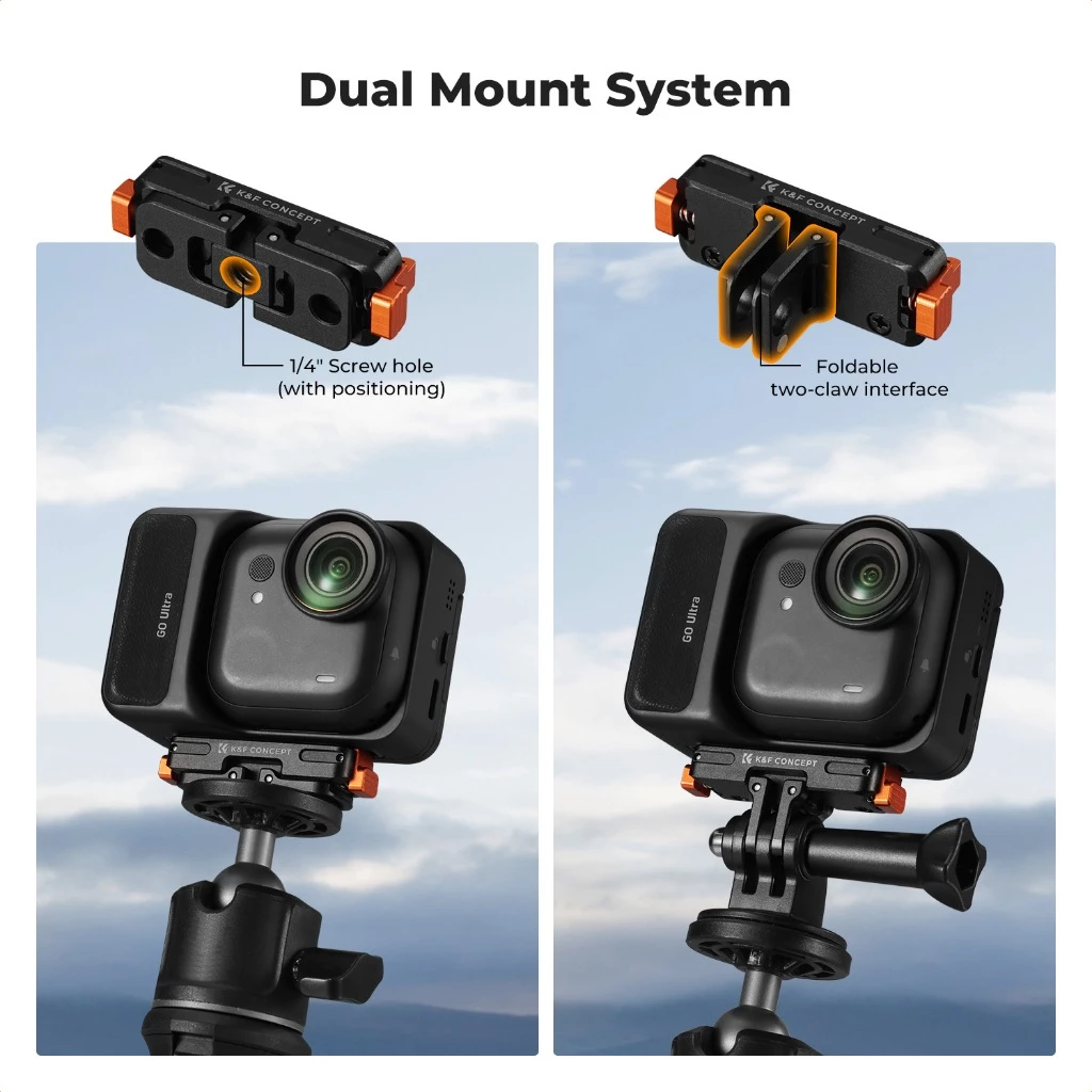 K&F CONCEPT อะแดปเตอร์ยึดแบบปลดเร็ว Magnetic Adapter Mount Quick Release สําหรับ Insta360 Go Ultra thumbnail 4