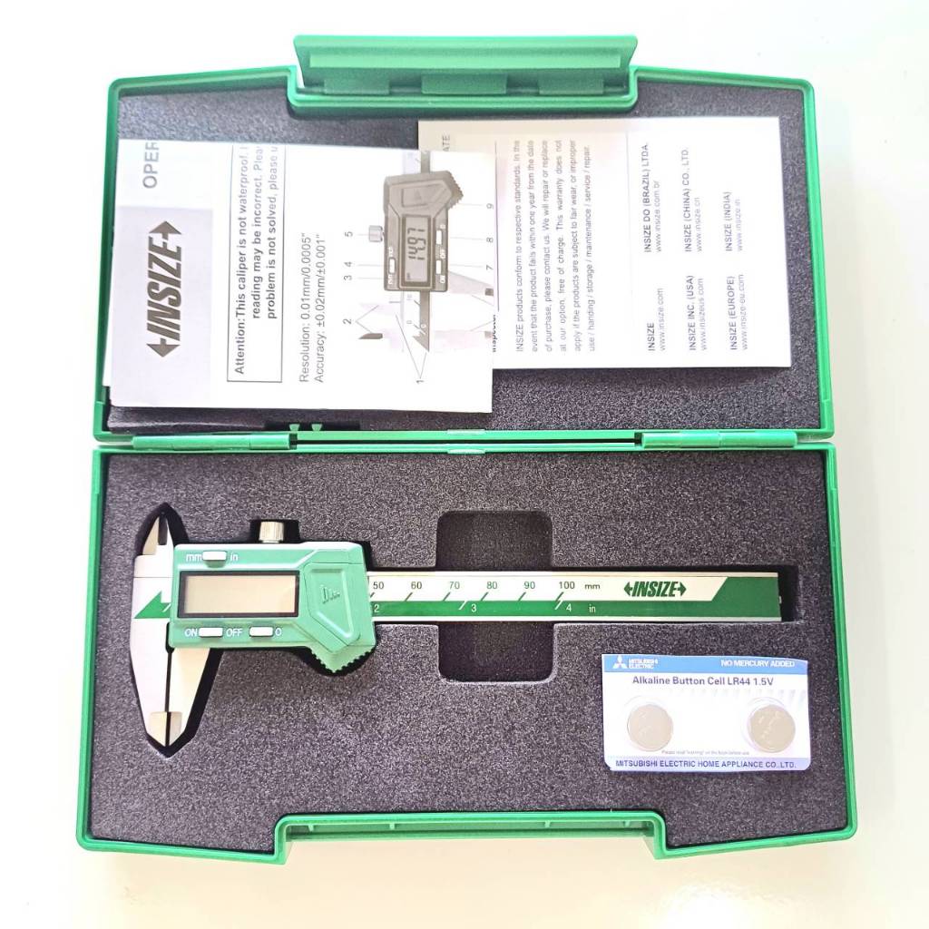 เวอร์เนียร์ดิจิตอล 3, 4 นิ้ว Vernier Digital 3" / 75mm, 4" / 100mm INSIZE 1111-75A, 1111-100A