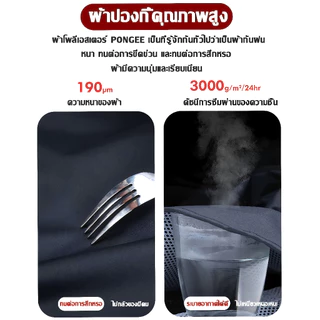 เสื้อกันฝน กันน้ำ100% ปีกหมวกคู๋HD ดีไซน์รุ่นยาว พร้อมแถบสะท้อนแสง เหมาะขับขี่มอไซค์จักรยาน เสื้อกันฝนผู้ใหญ่