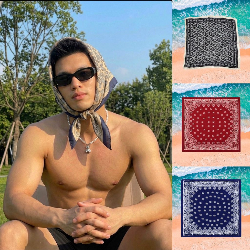 BACKTOBAZIX - SUMMER BANDANA ผ้าพันคอ&โพกหัว