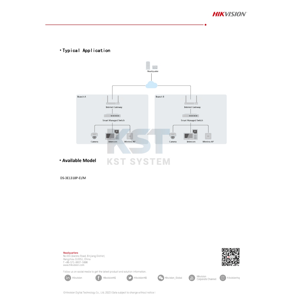 DS-3E1318P-EI/M Hikvision Smart Managed PoE Switch 16Ports รูปที่ 8