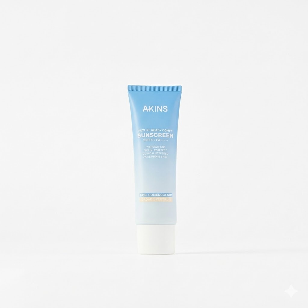 AKINS Future Ready Comfy Sunscreen SPF50+ PA++++ 50g กันแดด กันน้ำ กันเหงื่อ ปกป้อง UVA/UVB/แสงสีฟ้า