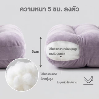 เบาะนั่งเบาะรองเก้าอี้ใช้รองหลังรองบนเก้าอี้นุ่มนั่งสบายหนานุ่มพิเศษมีสายรัดกันลื่นกันเบาะล่วงหล่น