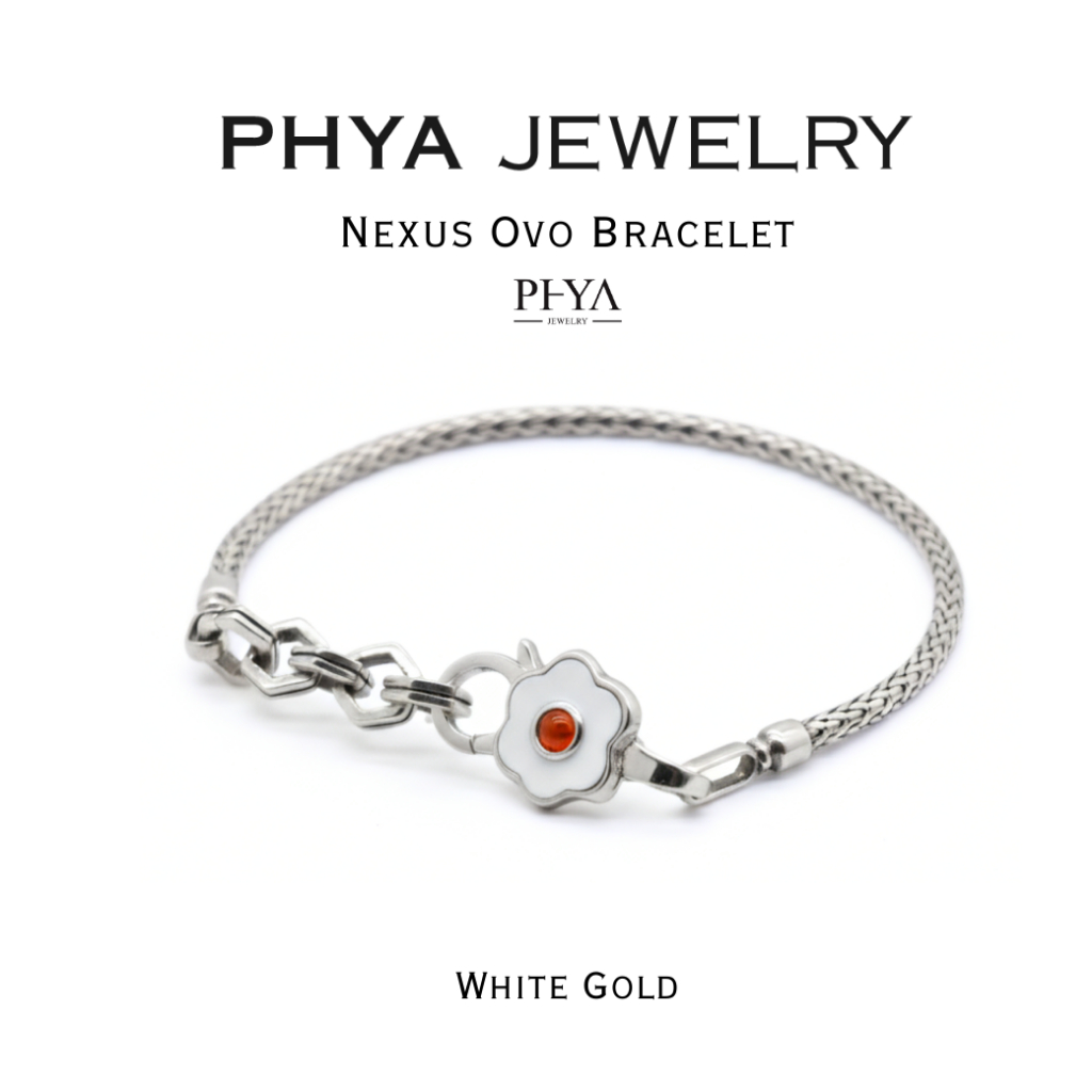 PHYA Nexus Ovo bracelet : สร้อยข้อมือเงินแท้ เน็กซัส หัวล็อกไข่ดาว