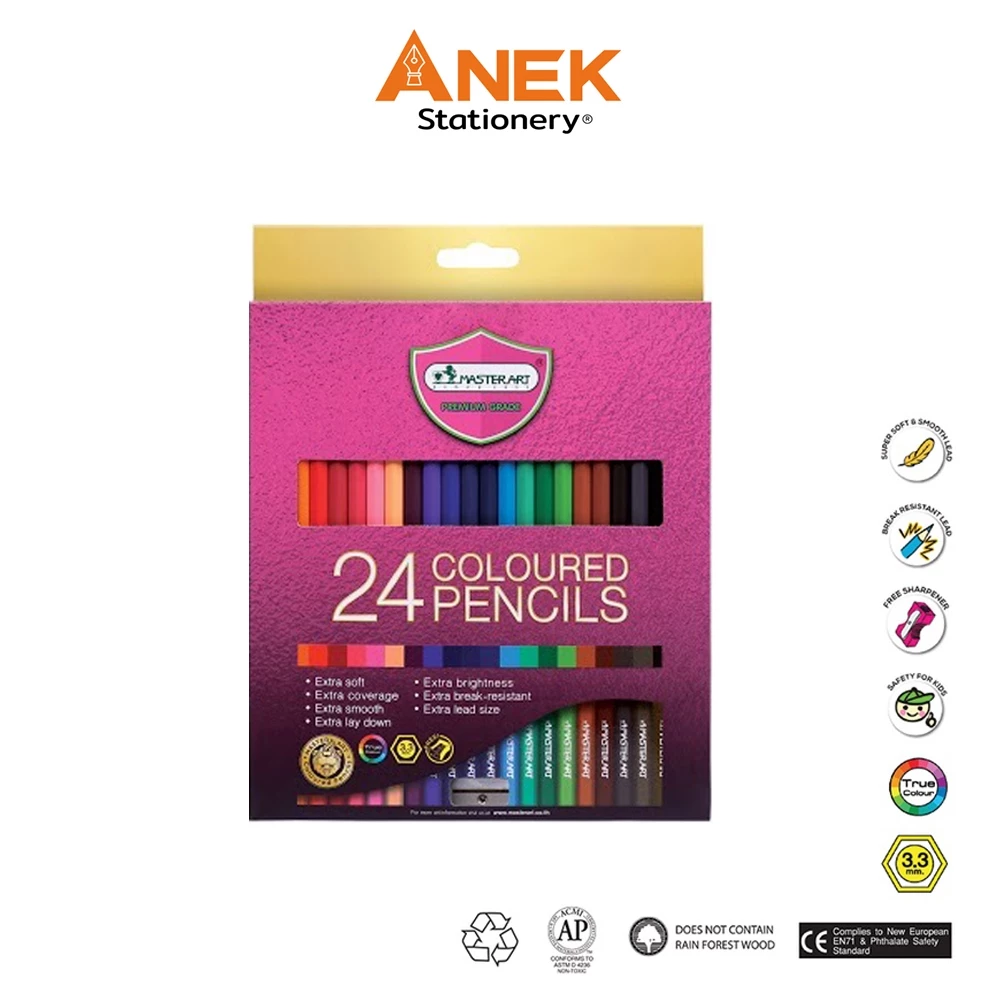 สีไม้มาสเตอร์อาร์ต Master Art รุ่น Premium grade 24สี ถูกที่สุด!!