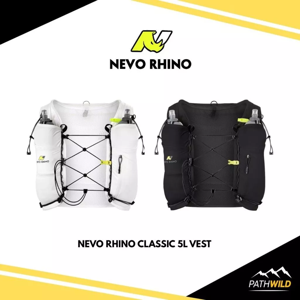 NEVO RHINO CLASSIC 5L VEST เป้น้ำแบบ Unisex ขนาด 5 ลิตร มาพร้อมขวดนิ่ม 500 ml. มีช่องเก็บของหลายช่อง